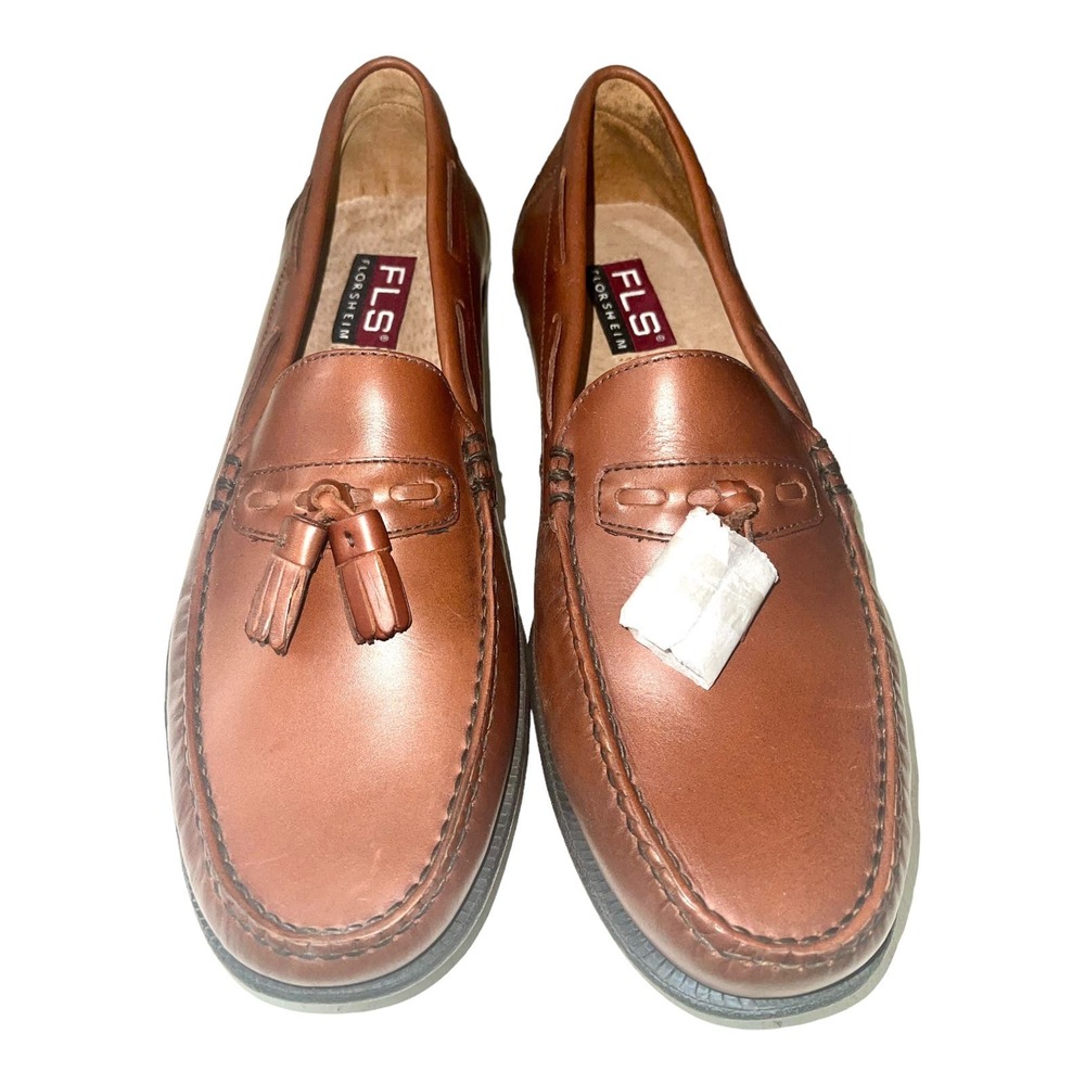 Florsheim FLS Men's Brown Leather Tassel Dress Shoes Size 10.5 M